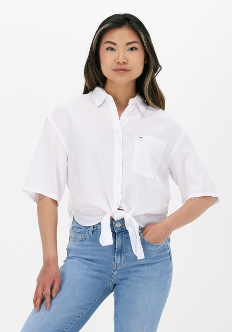 Weiße TOMMY JEANS Blusen TJW FRONT TIE SHIRT - large