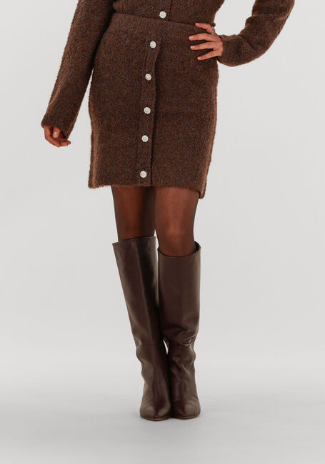 Braune Y.A.S. Minirock YASPLYRA HW KNIT SKIRT - large