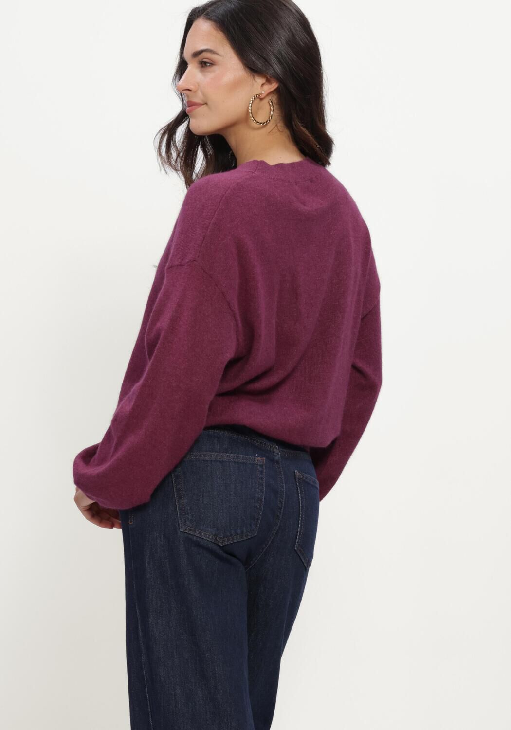 Lilane TWNS Pullover LONG PUFFED SLEEVES ROUND NECK JUMPER - large