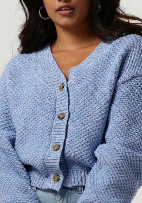 Blaue ANOTHER LABEL Strickjacke ZHOUR KNITTED CARDIGAN L/S - large