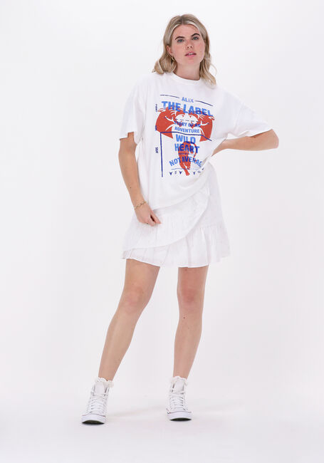 Weiße ALIX THE LABEL T-shirt KNITTED PASTEL PANTER T-SHIRT - large