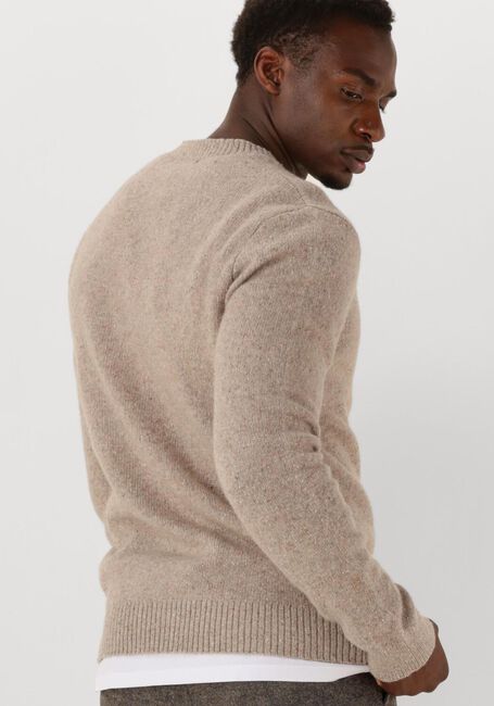 Beige SELECTED MEN Pullover SLHNEIL LS KNIT NEPS CREW NECK - large