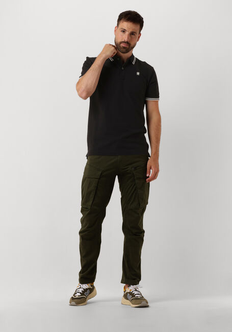 Schwarze G-STAR RAW Polo-Shirt DUNDA SLIM STRIPE POLO S/S - large