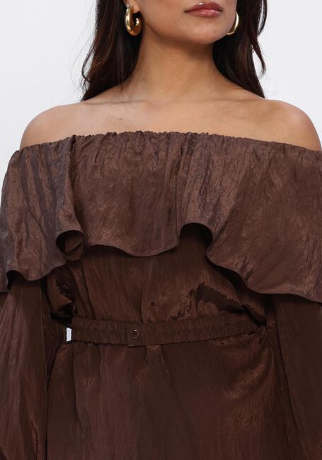 Braune DANTE6 Minikleid KYO VOLANT MINI DRESS - large