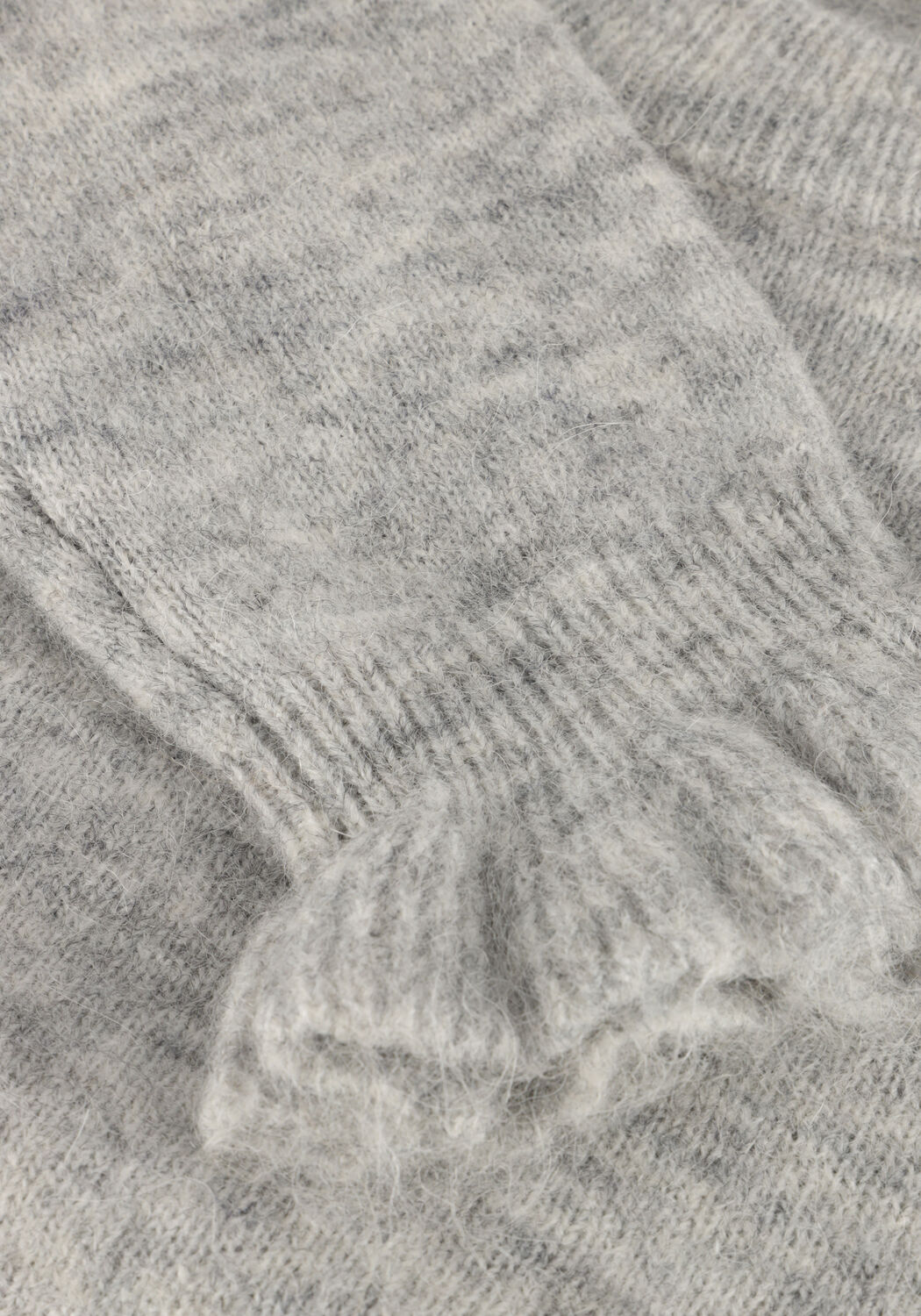 Hellgrau SELECTED WOMEN Pullover SLFLULU LS KNIT FRILL CUFF O-NECK - large