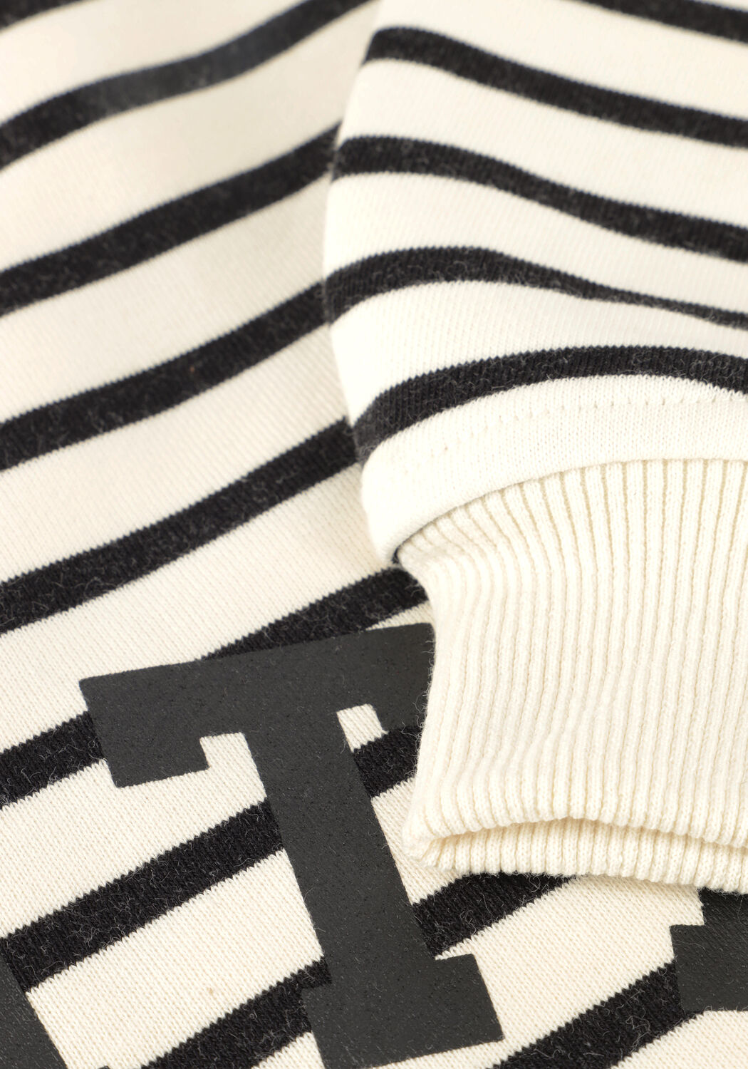 Wei&szlig;e HAUTE L'AMITI&Eacute; Pullover STRIPE LOGO SWEAT - large