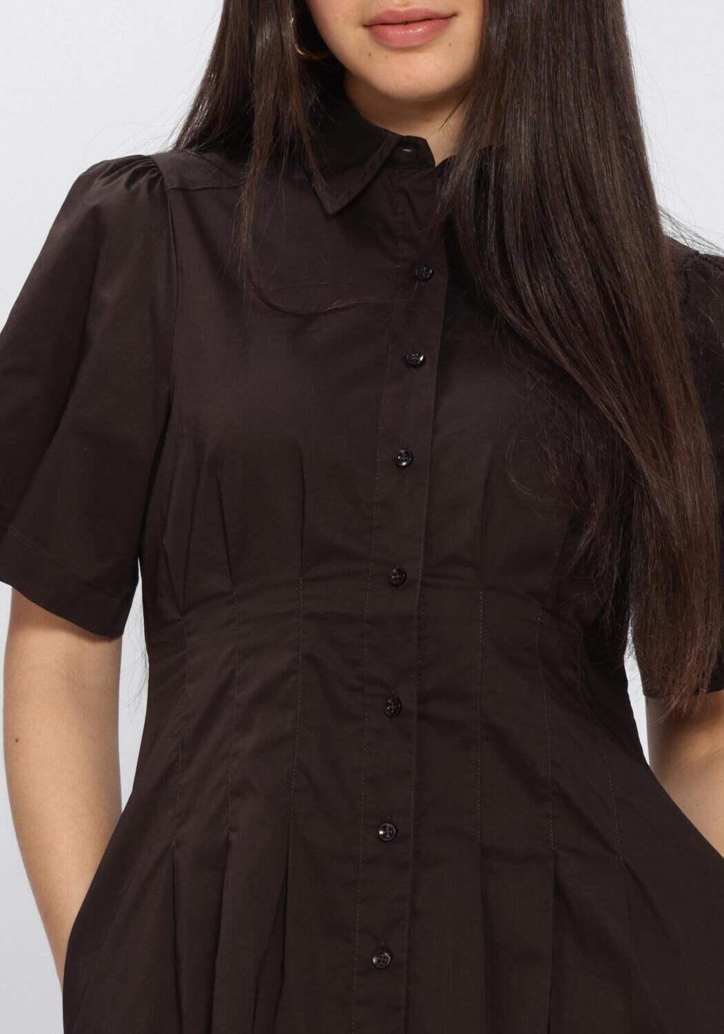 Braune NEO NOIR Kleider BAIA POPLIN DRESS - large