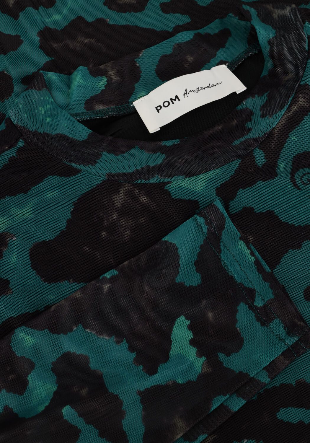 Gr&uuml;ne POM AMSTERDAM Midikleid CAMO TEAL GREEN MESH - large