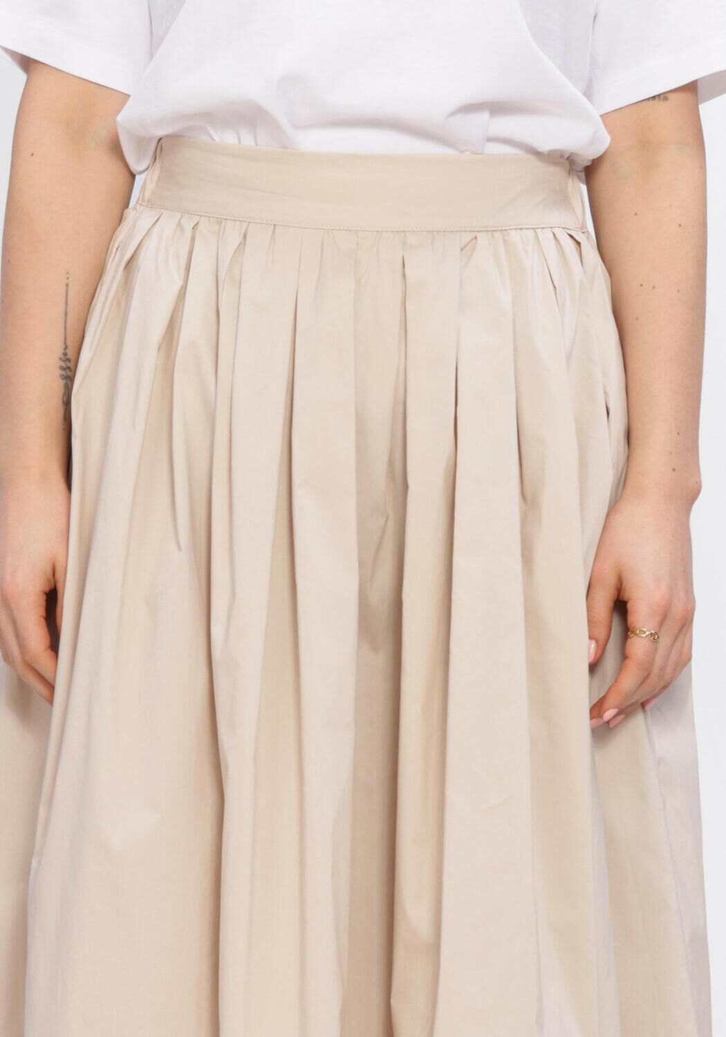 Beige OBJECT Midirock OBJPAIGE  HW SKIRT - large