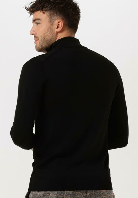 Schwarze PROFUOMO Rollkragenpullover PULLOVER HALFZIP - large