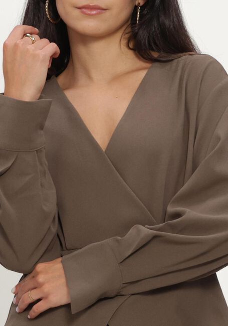 Taupe NEO NOIR Blusen RELINE CREPE BLOUSE - large