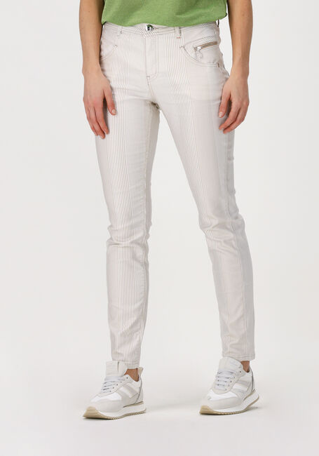 Sand MOS MOSH Slim fit jeans NELLY FEATHER STRIPE PANTS - large