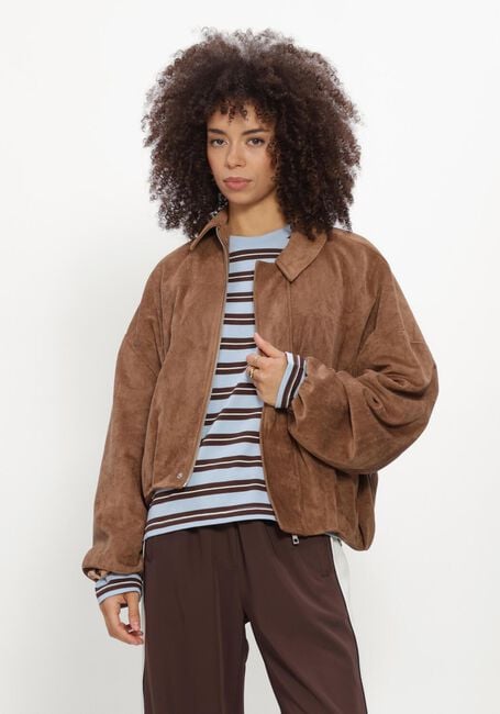 Braune CATWALK JUNKIE Jack FAUX SUEDE JACKET - large