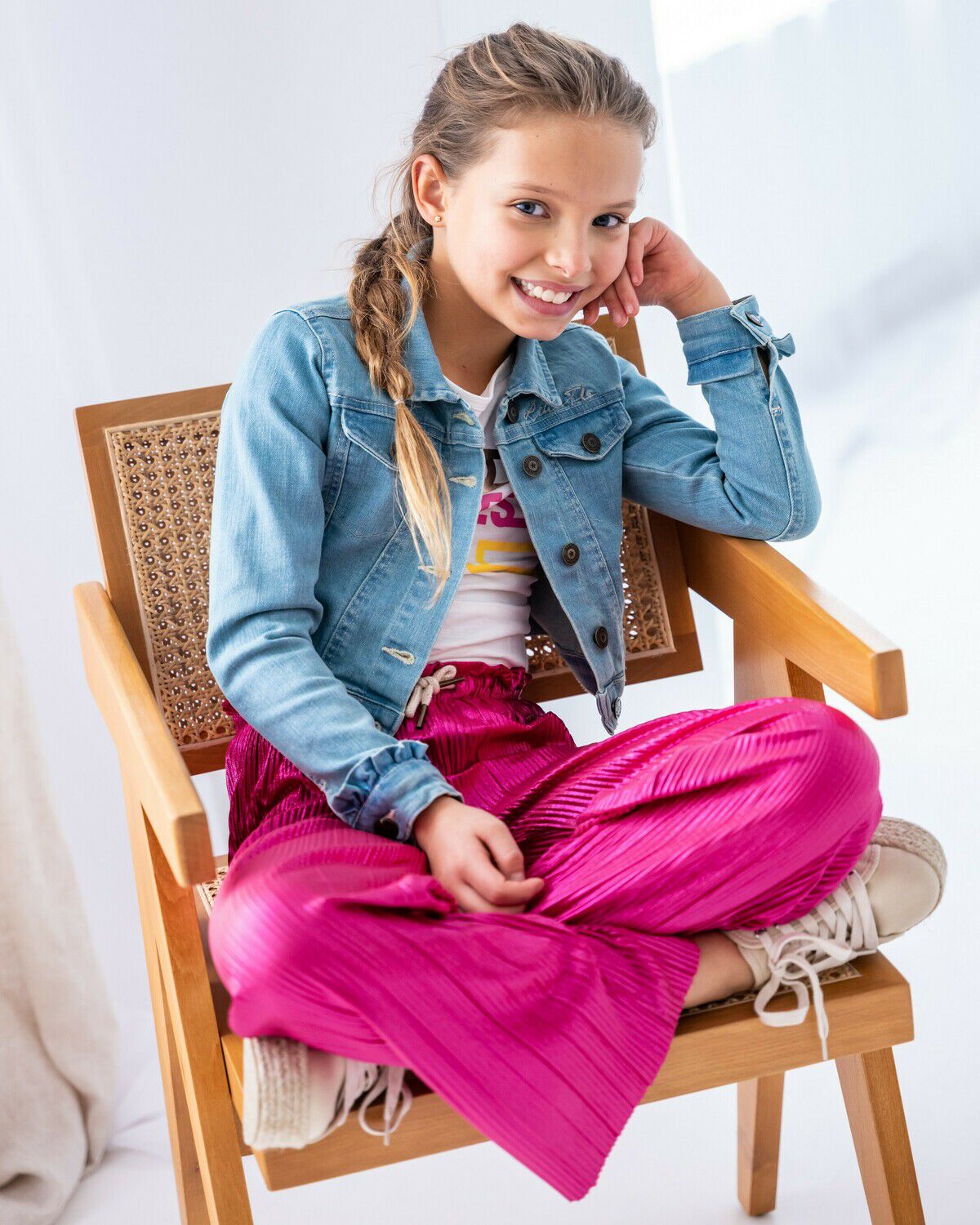 Rosane LIKE FLO Hosen METALLIC PLISSE GUILLOT - large