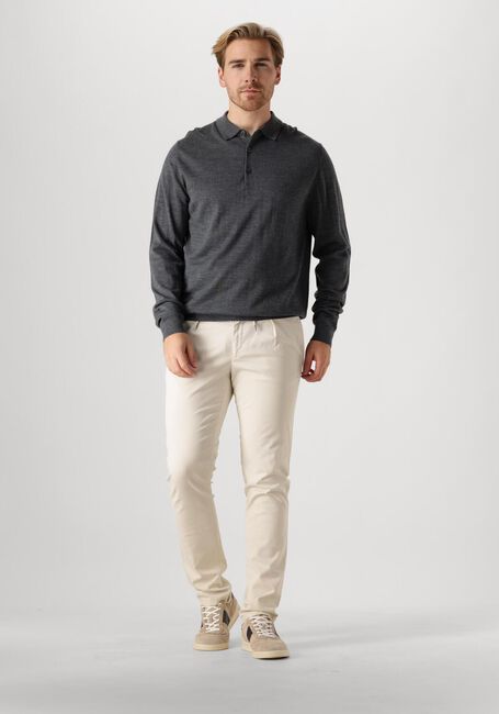 Graue PROFUOMO Polo-Shirt POLO LONG SLEEVE - large