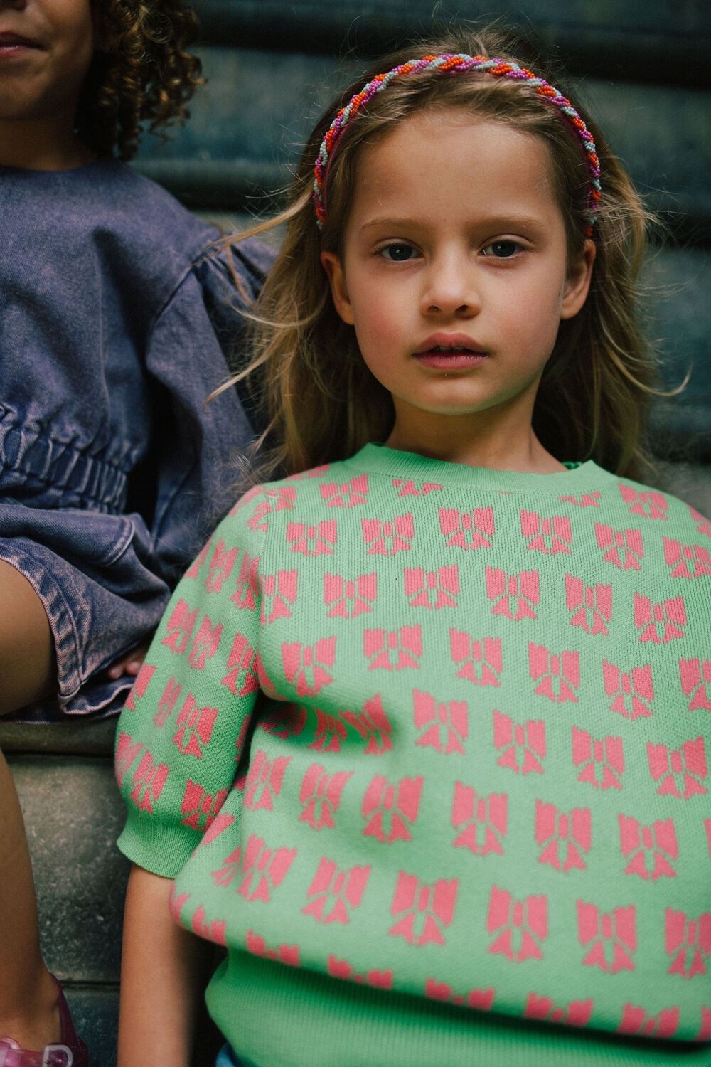 Gr&uuml;ne CALL ME FRANKIE Pullover BOW KNITTED T-SHIRT - large