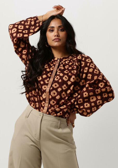 Rote SUMMUM Blusen BLOUSE FLOWER MIX - large