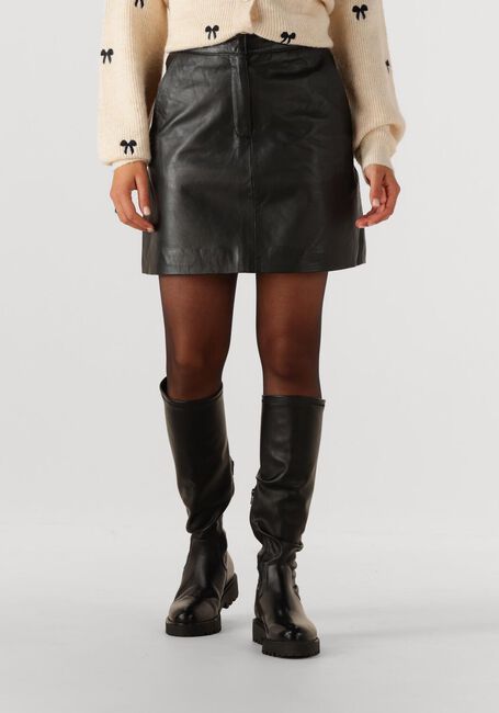 Schwarze Y.A.S. Minirock YASLYMA HMW LEATHER SKIRT - large