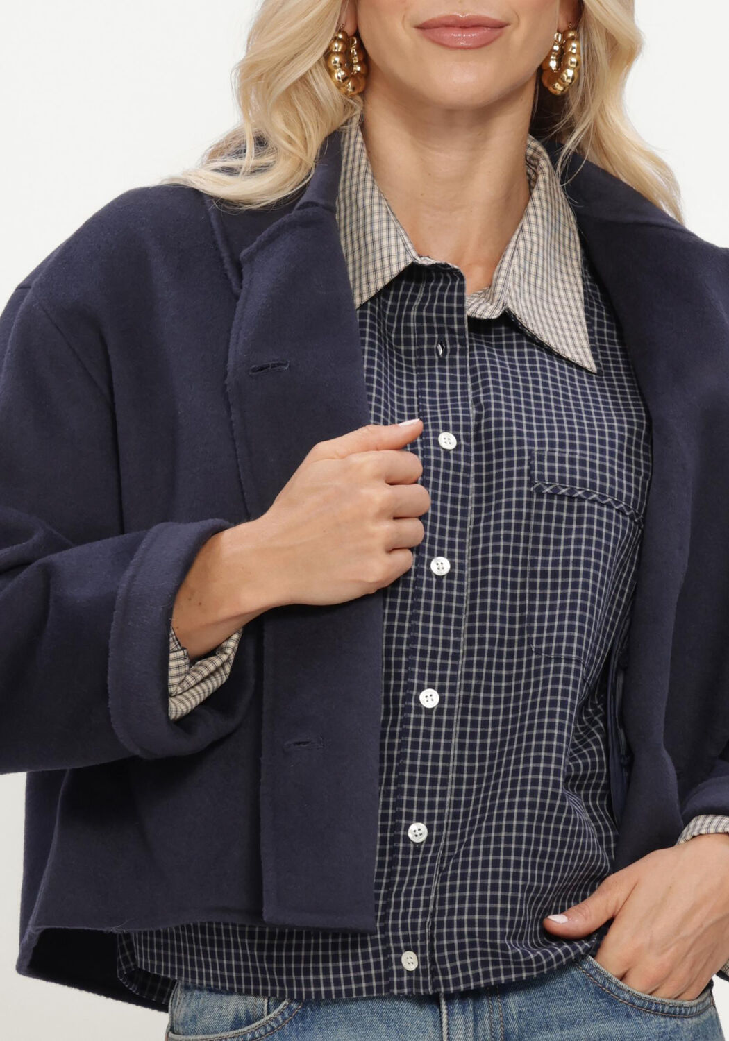 Dunkelblau CIRCLE OF TRUST Jack HEATHER JACKET - large