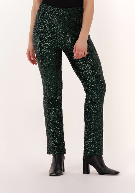 Dunkelgrün GOOSECRAFT Schlaghose BOCA FLARE SEQUINE LEGGING - large
