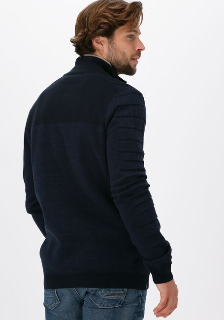Dunkelblau VANGUARD Strickjacke ZIP JACKET COTTON BONDED MELAN - large