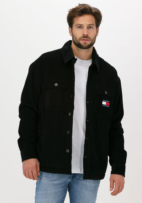 Schwarze TOMMY JEANS Overshirt TJM LINED CORD OVERSHIRT - large
