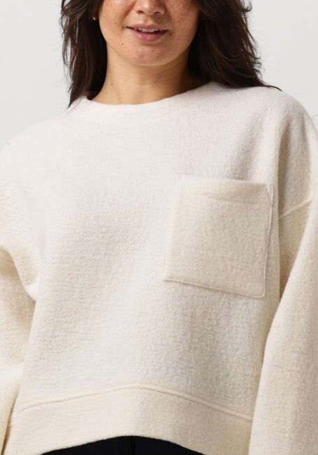 Weiße VANILIA Pullover CURL WOOL SWEAT - large