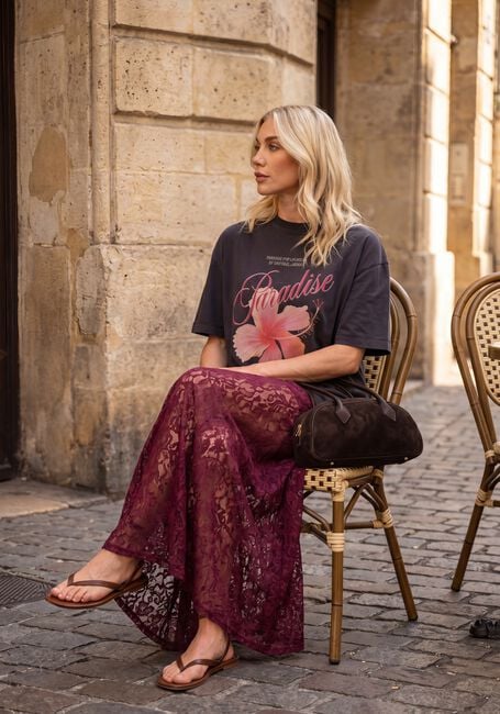 Graue CATWALK JUNKIE Tops & T-shirts OVERSIZED GRAPHIC T-SHIRT - large