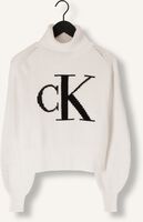 Nicht-gerade weiss CALVIN KLEIN Rollkragenpullover BLOWN UP CK LOOSE SWEATER Nicht-gerade weiss CALVIN KLEIN Rollkragenpullover BLOWN UP CK LOOSE SWEATER - medium