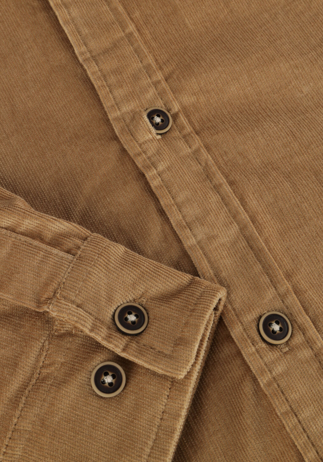 Beige ANERKJENDT Casual-Oberhemd AKLEIF SOLID CORD SHIRT - large