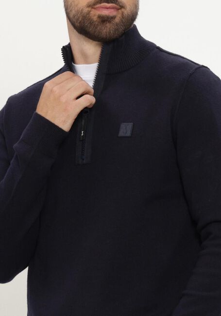 Dunkelblau BUTCHER OF BLUE Pullover CLIFDEN HALFZIP - large