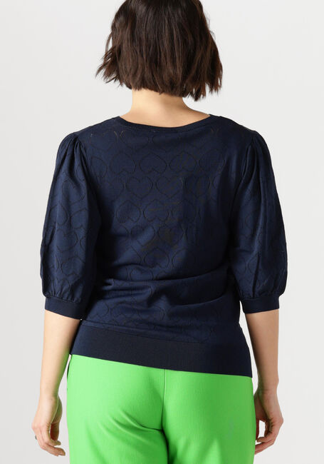 Dunkelblau JANSEN AMSTERDAM Top JUDITH TOP JK 136 SHORT SLEEVE - large