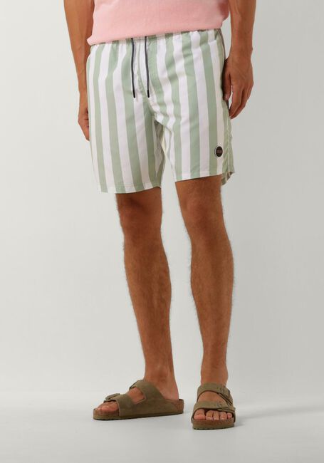 Grüne SHIWI  MEN SWIMSHORT BROAD STRIPE - large