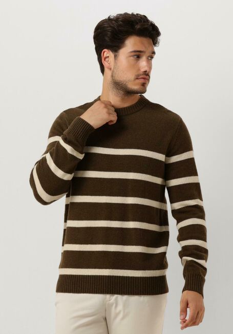 Dunkelgrün ANERKJENDT Pullover AKRICO STRIPE LAMBSWOOL - large