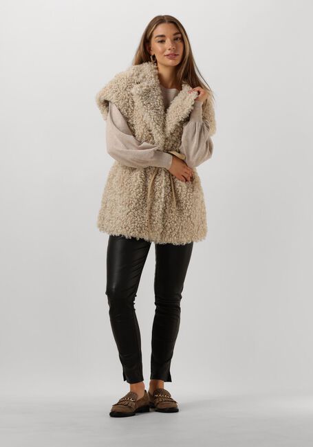 Beige SUMMUM Pullover ROUND NECK SWEATER SOFT VISCOSE POLYAMIDE KNIT - large