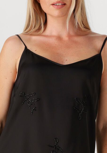 Schwarze ALIX THE LABEL Top LADIES WOVEN SATIN BEADED CAMISOLE - large