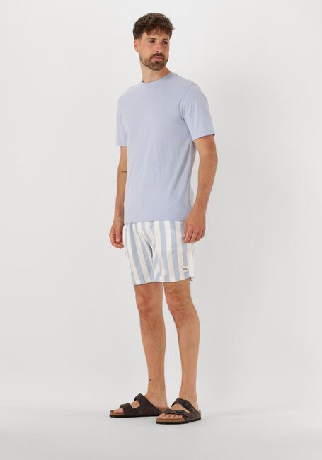 Blaue SCOTCH & SODA Badehosen STRIPED MID-LENGTH SWIMSHORT - large