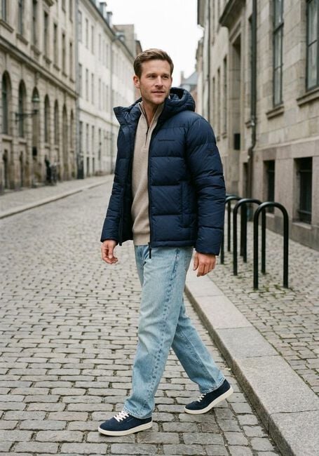 Dunkelblau PEAK PERFORMANCE Wattierte Jack M RIVEL DOWN JACKET - large