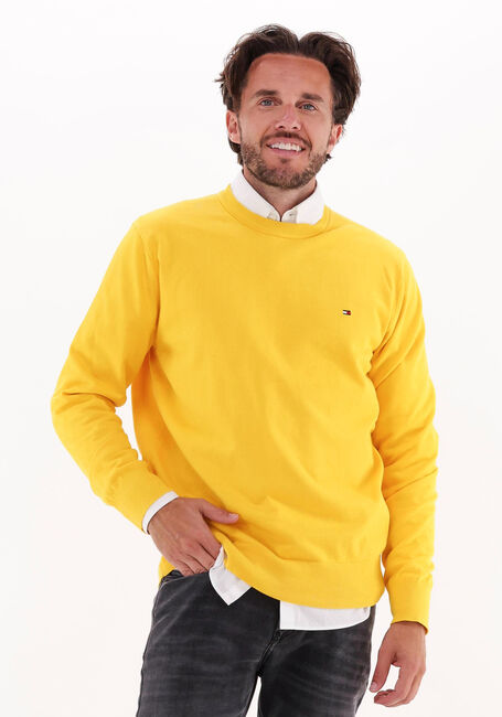 Gelbe TOMMY HILFIGER Sweatshirt 1985 CREW NECK SWEATER - large