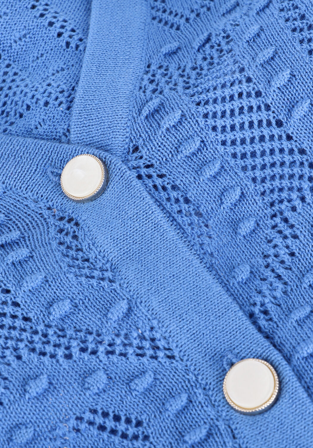 Blaue OBJECT Strickjacke CILA L/S KNIT CARDIGAN - large