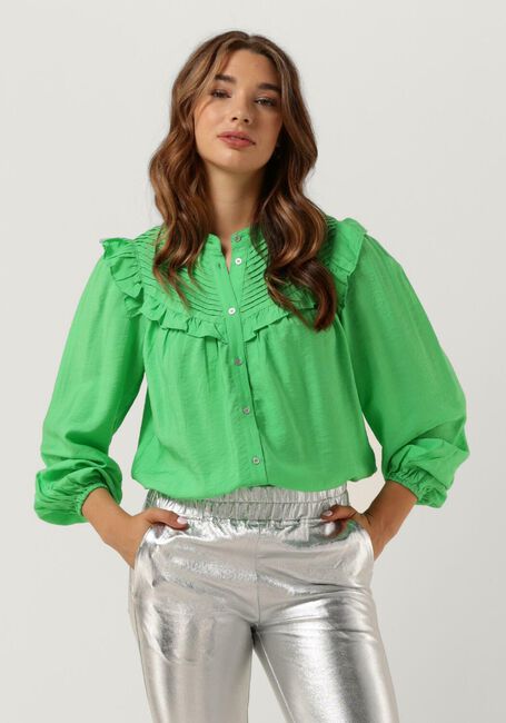 Grüne CO'COUTURE Blusen CALLUM FRILL SHOULDER SHIRT - large