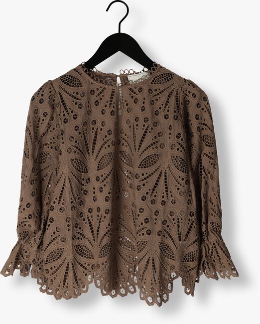 Taupe NEO NOIR Bluse ADELA EMBROIDERY BLOUSE - large