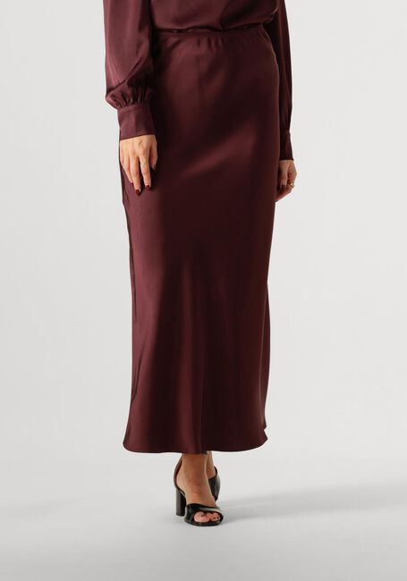 Bordeaux NEO NOIR Maxirock VICKY HEAVY SATEEN SKIRT - large