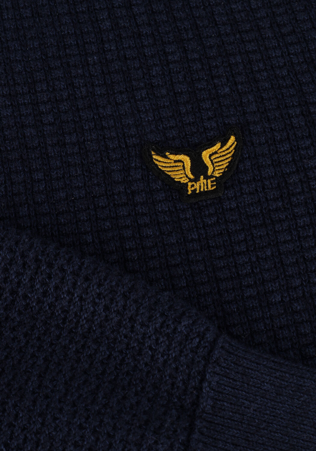 Blaue PME LEGEND Strickjacke ZIP JACKET COTTON KNIT - large