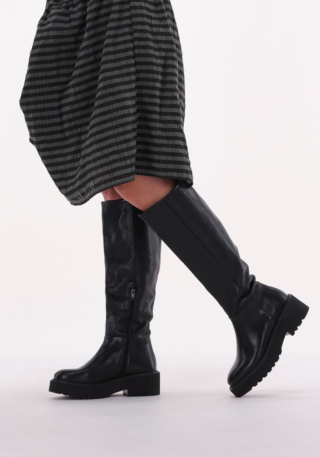 Schwarze VIA VAI Hohe Stiefel BOBBI - large