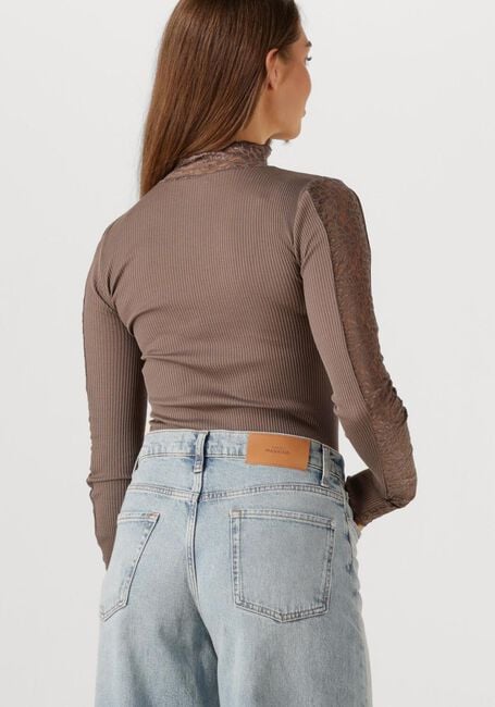Taupe ROSEMUNDE Top BEATHA LS REGULAR LACE - large