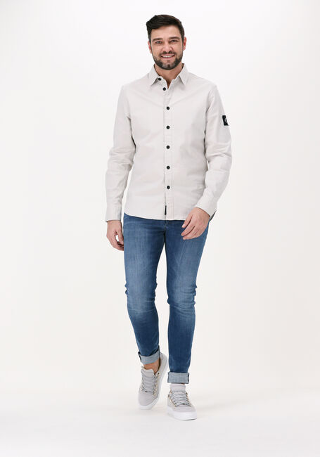 Sand CALVIN KLEIN Casual-Oberhemd MONOGRAM BADGE SHIRT - large