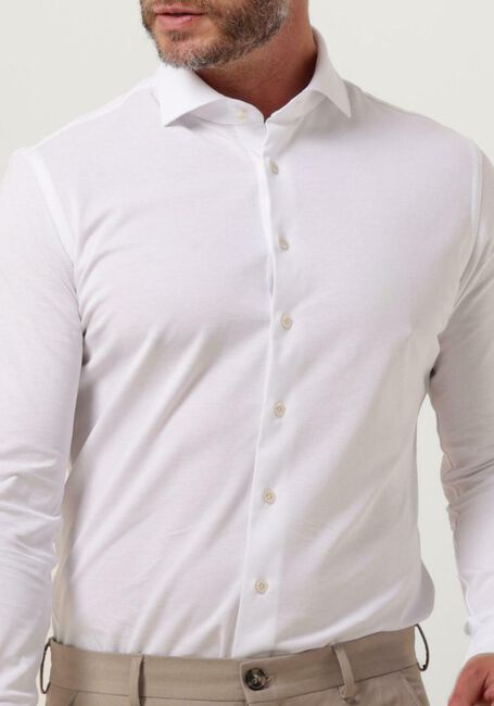 Weiße PROFUOMO Klassisches Oberhemd KNITTED SHIRT - large