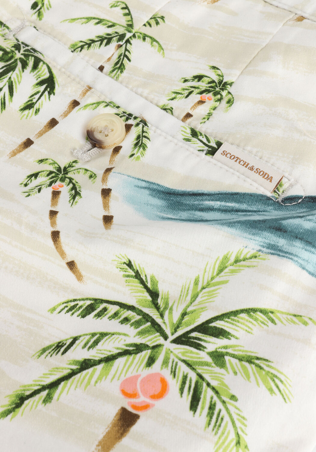 Nicht-gerade weiss SCOTCH & SODA Kurze Hose FAVE PRINTED PIMA COTTON SHORTK - large