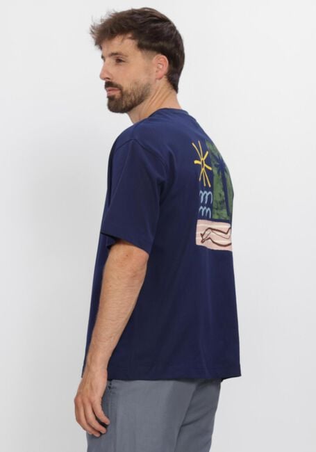 Blaue SELECTED MEN T-shirt SLHRELAXNORMAN LICENSE SS TEE - large